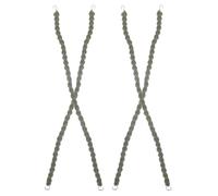 KJHBV 2 Pairs Green Elastic Outdoor Boot Straps with Aluminium Alloy Hooks, Versatile Polyester Shoelace Bands for Hiking, Camping, Wilderness Survival and Pant Legs