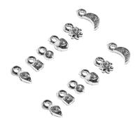 KJHBV 2 Sets DIY Nail Jewelry Decoration Kit with Silver Alloy Dangle Nail Charms and Drill Tool for Professional Salon