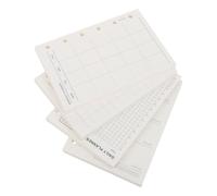 KJHBV 200pcs A7 Refillable Planner Sheets with 6-Hole Binder Design, White Paper Inserts for Travel and Study Sessions, Easy Installation and Removal, Undated Daily Monthly Weekly