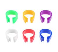KJHBV 200pcs Reusable Plastic Poultry Leg Bands for Identifying Birds and Small Chicken, Colourful Bird Foot Rings Suitable for Pigeon Identification in Poultry Farming