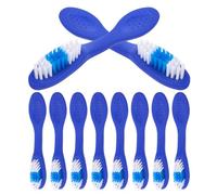 KJHBV 20pcs Secure Short Handle Toothbrush with Soft Nylon Bristles for Prison and Mental Health Use Blue Manual Oral Care Brush that Does Not Damage Gums Fits into Luggage