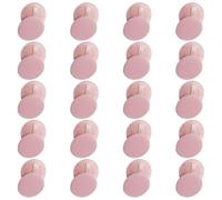 KJHBV 20pcs Velvet Cotton Makeup Pads 45mm X 7mm Pink round Satin Ribbon Face Tools for Loose and Dry Powder Application