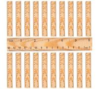 KJHBV 20pcs Wood Rulers for Students and Designers Portable and Precise Measurement Tools Multi-function Measuring Rulers for Drawing and Graphic Design Khaki Wooden