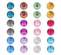 KJHBV 24pcs Magnetic Acrylic Wine Glass Identifiers with Colourful Crystal Design, Easy to Apply Glass Markers for Drinks, for Ktv and Company Activities Random Color