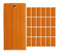 KJHBV 25pcs Brown Bamboo Keychain Pendants for DIY Crafting, Rectangular Simple Appearance Blanks that Can Carve and Paint, for Customised Keychain Making and Creative Decoration