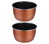 KJHBV 2pcs 5l Rice Cooker Replacement Inner Pot, Aluminium Alloy Non-stick Liner for Universal Compatibility, Versatile Cooking Use, for Daily Family Meals and Recipes Requiring