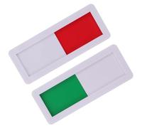 KJHBV 2pcs Acrylic Door Slide Signs for Office and Restroom Use with Red and Green Colour Indicators, Easily Visible Open Closed Privacy Slider Signs for Meeting Rooms and Availability