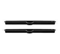 KJHBV 2pcs Black Plastic Slot Rail Replacement for Folding Tables with Screw Mount, Sturdy Plastic Material, Versatile Compatibility for Phone and Tablet, for Home Office Desk Groove