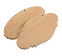 KJHBV 2pcs Blank Plaques Bamboo Pendants with Unpainted Synthetic Material and Unique Refined Design for Front Door Ornaments to Decorate on The Door and Daily Life
