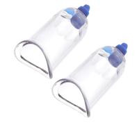 KJHBV 2pcs Blue Plastic Cupping Tool for Body Massage and Cupping Therapy, Portable Vacuum Massage Cups for Relaxing Body and Dispelling Cold, for Parents and Friends