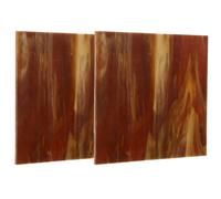 KJHBV 2pcs Brown Stained Glass Sheets for Crafts Making, DIY Material with Beautiful Design and Stylish Colour, for Mosaic Art Projects and Home Decoration