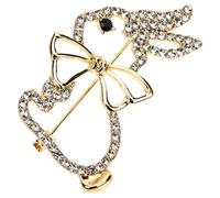 KJHBV 2pcs Cartoon Brooches Pins Rabbit Brooches Delicate Alloy Easy to Clip Clothes Decoration Charming Gift for Female Friends