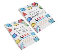 KJHBV 2pcs Cleaning Plan Schedule Notebooks for Home and Office, Portable Paper Notepads Minimalist Stylish Design, Prevents Ink Bleeding, Daily Weekly Monthly House Chores Planner