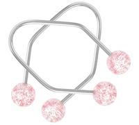 KJHBV 2pcs Facial Dimple Maker for Men and Women, Stainless Steel Trainer with Artificial Pearl, Easy to Use Cheeks Dimples Exerciser, for Home and Travel Use to Enhance Facial