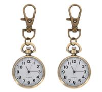 KJHBV 2pcs Hanging Nurse Watch Keyring with Big Watch Face Design, Accurate and Constant Time, Alloy and Titanium Metal Material, for Travel and Nurses