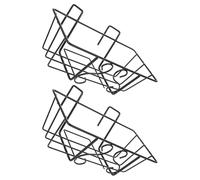 KJHBV 2pcs Iron Hanging Planter Rack for Balcony Railings, Stylish and Elegant Black Flower Pot Holder with Easy Installation, Supports Weight of Potted Plants, for Balconies and Gardens