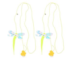 KJHBV 2pcs Large-eyed Dragonfly Cat Hanging Rope, Interactive Indoor Kitten Catching, Felt Pet for Cats