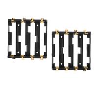 KJHBV 2pcs Lithium Battery Slot Holder, Battery Case, Plastic Alloy, Black, Compact Design, High Current Holder for Camping and Wedding Decoration Lights