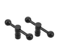 KJHBV 2pcs Microphone Stand Tightening Knob Knurled Matte Finish, Nickel Plated Metal, 7.5x3.2x1.3cm, Secure Adjustment for Desktop Mounts and Tripod Mic Stand Knobs, for Stage and Live