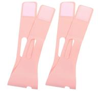 KJHBV 2pcs Pink Snoring Chin Strap for Unisex Use, Breathable Elastic Fabric Jaw Strap with Comfortable Breathing Correction, Practical Anti Snore Support for Sleep and Mouth Closure