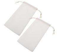 KJHBV 2pcs Soft Beige Velvet Drawstring Shoe Bags with Adjustable Closure, Versatile Dance Shoes and Jewelry Pouches for Weddings and Parties
