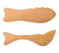 KJHBV 2pcs Wooden Guasha Massage Scraper for Body and Face with Non-Slip Handle, Relax Muscles Effectively, Suitable for Shoulders and Back the Head, for Home and Traveling Use