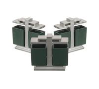 KJHBV 3pcs Miniature Garbage Bins for Diorama and Dollhouse Realistic Plastic Recycling Bins with Detail Upgrade and Scene Enhancement for Teaching Demonstrations and Property