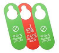KJHBV 3pcs Pvc Hotel Door Hanger Sign Do Not Disturb Door Handle Hanging Tags Printing and Easy to Hang for Hotel and Club Use Random Color
