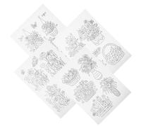 KJHBV 4 Sheets of Water Soluble Embroidery Stabiliser Paper for DIY and Computerized Projects, Black Tearable Cold Water Soluble Sheets, Easy to Use for Woven Knits and Aprons