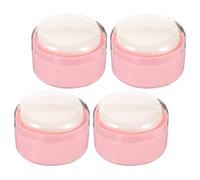 KJHBV 4pcs Body Powder Puff Container for Loose Powder, Easy to Operate with One Hand, Synthetic Sponge and Plastic Material, for Travel and Humid Hot Summer Use