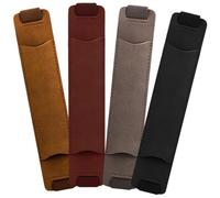 KJHBV 4pcs Pu Leather Pen Sleeves for Notebooks with Elastic Band, Scratch-Proof Pen Holder Preventing Slipping and Rolling, for Notebook Use or Gift for Friends