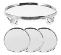 KJHBV 4pcs Silver Plastic Wheel Center Caps for Car Wheel Hub Finely Polished and Electroplated Decorative Hub Covers Suitable for Auto Rim Tire Hubcaps