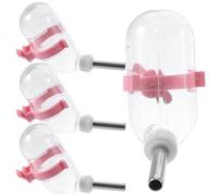 KJHBV 4pcs Small Pets Hamster Water Bottles Stainless Steel and Plastic Automatic Water Feeder Hanging Firmly on Cage Easy to Observe Level 60ml Leak-proof Drinking Bottle for Pet Cage