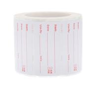 KJHBV 500pcs Self-Adhesive Writable Date Stickers for Food Storage Jars and Essential Oil Bottles, Red Adhesive Label Roll for Food Classification and Craft Supplies
