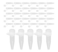 KJHBV 50pcs 1.5ml Plastic Graduated Centrifuge Tubes with Secure Screw Caps, Conical Bottom Sample Storage Containers for Laboratory Use and Biochemical Experiments