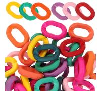 KJHBV 50pcs Acrylic Chain Linking Rings for DIY Purse Strap and Glasses Chain, Easy to Connect with No Burrs, Oval Shape for Craft Making and Jewelry Findings