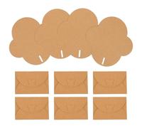 KJHBV 50pcs Khaki Paper Envelopes with Retro Design and Old-Style Menus, Vintage Style Treasure Map Pattern, for Invitations and Greeting Cards