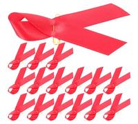 KJHBV 50pcs Red Aids Removal Ribbons Pin with Delicate Design, Reusable Polyester Ribbon Pins for Awareness and Decorating Bags Or Backpacks