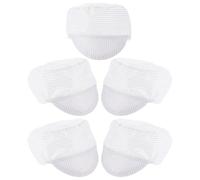 KJHBV 5pcs Breathable Anti-Static Work Caps Made of Polyester and Mesh Fabric, White Comfortable Caps for Clean Industry and Dust-Free Workshop Use