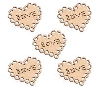 KJHBV 5pcs DIY Mini Cross Stitch Wooden Plates for Handmade Craft, Ready to Paint Wood Chip Set Creative Modelling, for DIY Decoration Projects