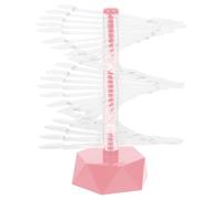 KJHBV 60 Pcs Acrylic Nail Tips Display Stand Spiral Nail Color Display Holder with Pink Design Simple Appearance Practice