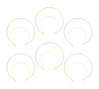 KJHBV 6pcs Golden Metal Halo Headbands Elegant Double Layer Hairbands Multi-functional Easy to Take for Banquets and Beauty Pageants