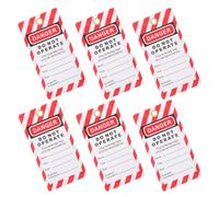 KJHBV 6pcs Industrial Lock Out Tags for Machinery and Equipment with Warning Text PVC Material Sturdy for Harsh Industrial Environments Suitable for Factory Use and Equipment Repair