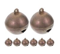 KJHBV 8pcs Mini Cow Bells for Dog Collar Copper Bells for Crafts Hanging Ring Resistant to Wear Easy Attachment for Pet Collar Accessories