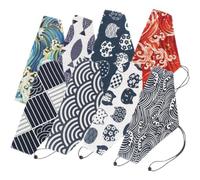 KJHBV 8pcs Portable Tableware Pouch Travel Tableware Storage Pouch Linen Japanese Style Easy to Carry for Parties and Dinner Table Decor