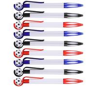 KJHBV 9pcs Soccer Shape Ballpoint Pens Set for Smooth Writing Portable Plastic Design, for Study Notes and Scrapbooking, School Stationery and Students