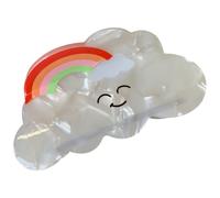 KJHBV Acetate Hair Claw Clip for Women, Hard to Break and Practical, White Solid Colour Stylish Claw Clip, for Working and Taking a Shower, Chic and Simple Hair Accessory