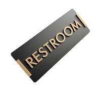 KJHBV Acrylic Bathroom Toilet Sign Modern Sl esign, Easy to Clean and Versatile Application, for Office and Business Restroom Door Wall Sign