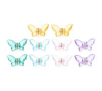 KJHBV Acrylic Butterflies Hair Clasp Clips Hair Clips 10pcs Assorted Colour Not Easy to Break Styling Tool for Women for Parties and Dates