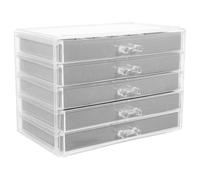 KJHBV Acrylic Rock Display Case with 90 Divided Compartments and Removable Dividers for Collecting and Displaying Rocks, Crystal Storage Organizer with Multi Drawers for Easy